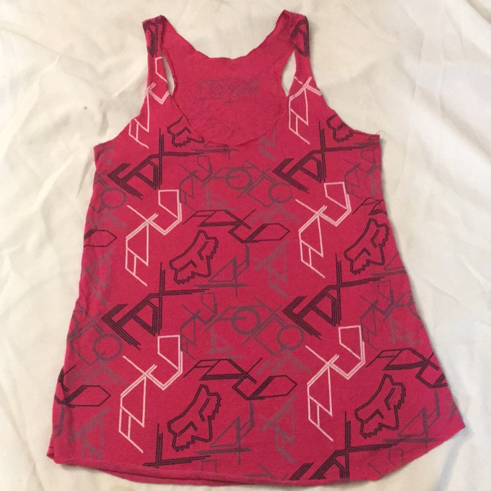 Fox girls racer back tank small